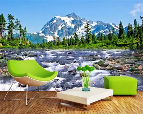 Beibehang Home Decoration Wallpaper Painting Snow Mountain Plateau 3d