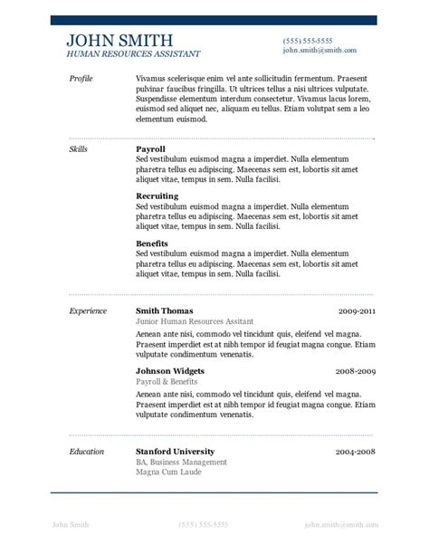 50 Free Microsoft Word Resume Templates For Download