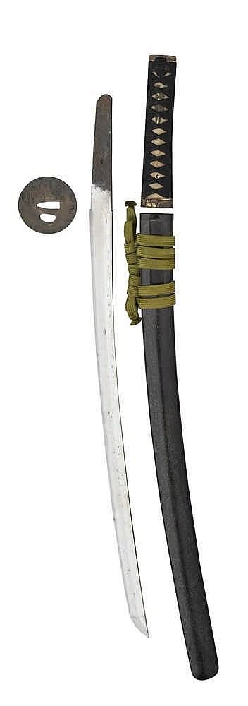 A Japanese Short Sword Wakizashi Edo Period With Single E