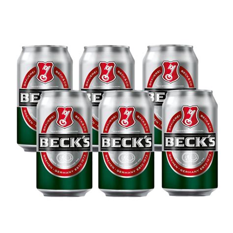 Becks Beer Can 330ml X 6