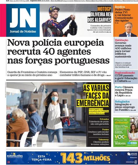 Capa Jornal De Notícias 23 Novembro 2020 Capasjornaispt