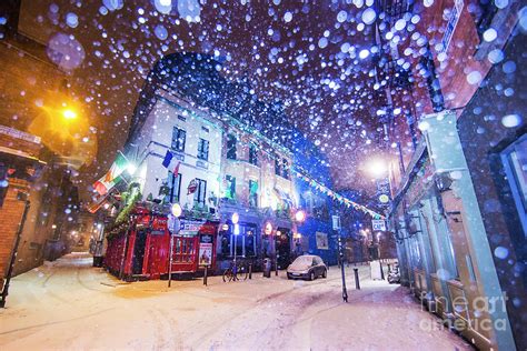 Snowing In Dublin Ireland 9 Photograph By Alex Art Ireland Fine Art
