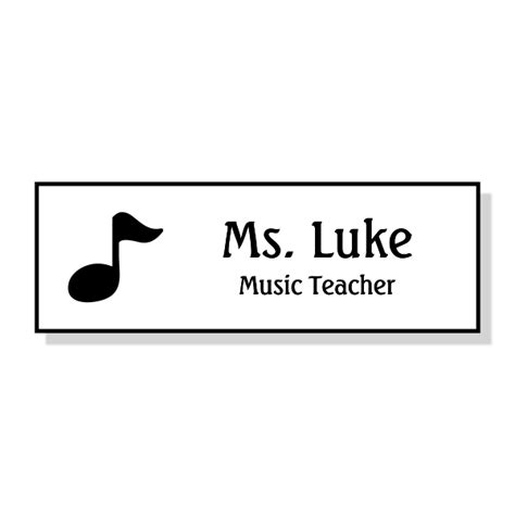 Music Note School Name Tag Name Tag Wizard