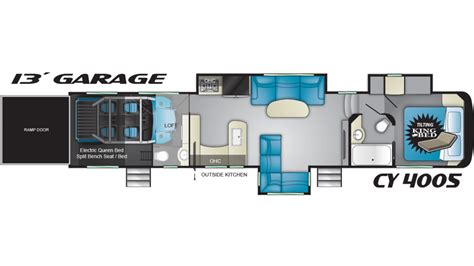 Th Wheel Toy Hauler Floor Plans Floorplans Click