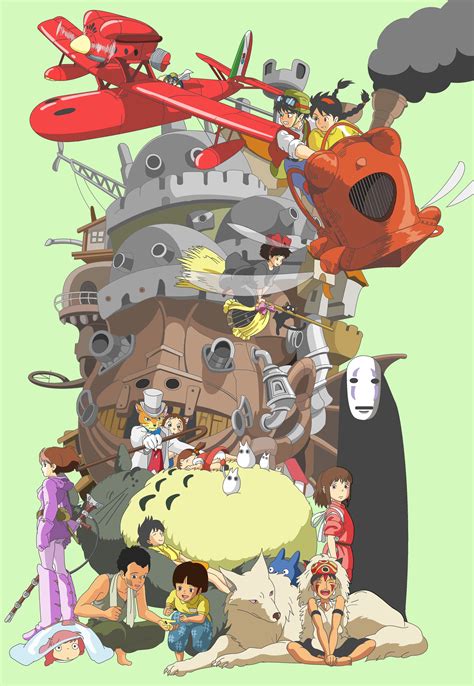 Studio Ghibli Collage Studio Ghibli Characters Studio Ghibli Ghibli
