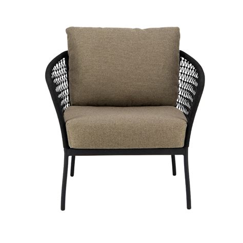 Lola Outdoor Rope Relaxing Chair Black