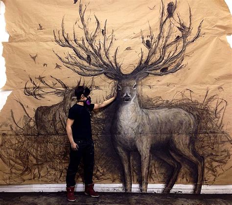 Maybe you would like to learn more about one of these? These Dark 3D Drawings Pop Out Of Paper As Life-Sized Animals
