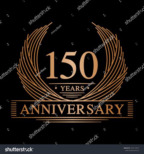 150 Years Design Template 150th Anniversary Stock Vector Royalty Free
