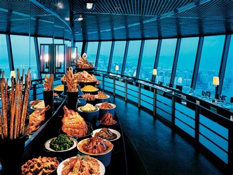 dinner at oriental pearl tower revolving restaurant transfer shanghai project expedition