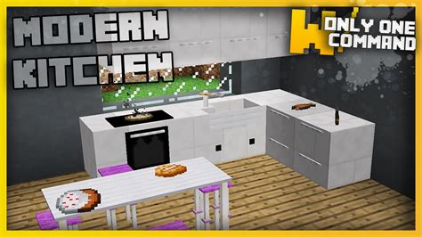 Minecraft pocket edition build tutorials episode 2 kitchen. Minecraft - MODERN KITCHEN FURNITURE With Only Two Command ...