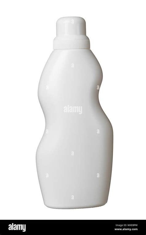 Curved White Plastic Bottle On Isolated Surfaces Stock Photo Alamy