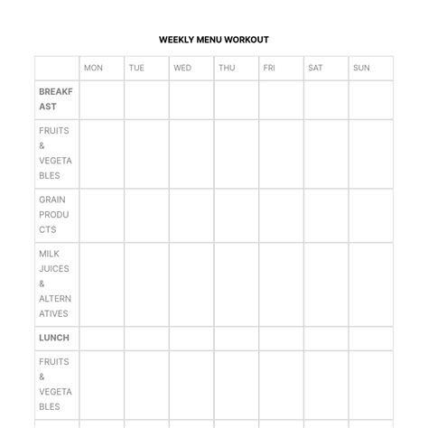 Weekly Workout Schedule Template Eoua Blog