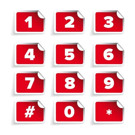 Number Set Vector Red Stock Vector Image By ©grounder 79476224