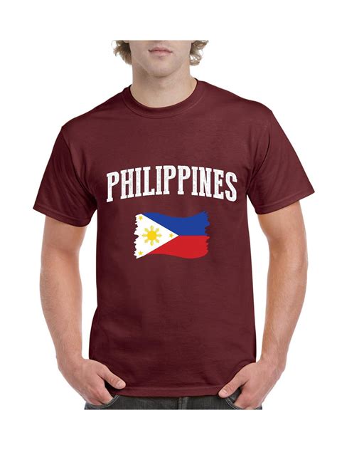 Iwpf Mens Philippines Flag Short Sleeve T Shirt