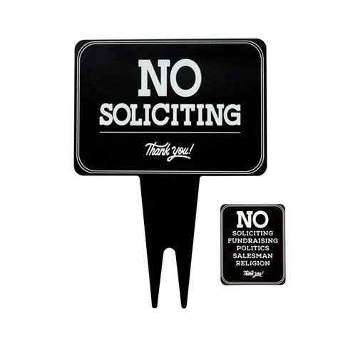 Everbilt 10 In X 14 In Aluminum No Soliciting Sign With Sticker