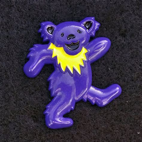 Purple Grateful Dead 3d Dancing Bear Pin Officially Licensed Etsy