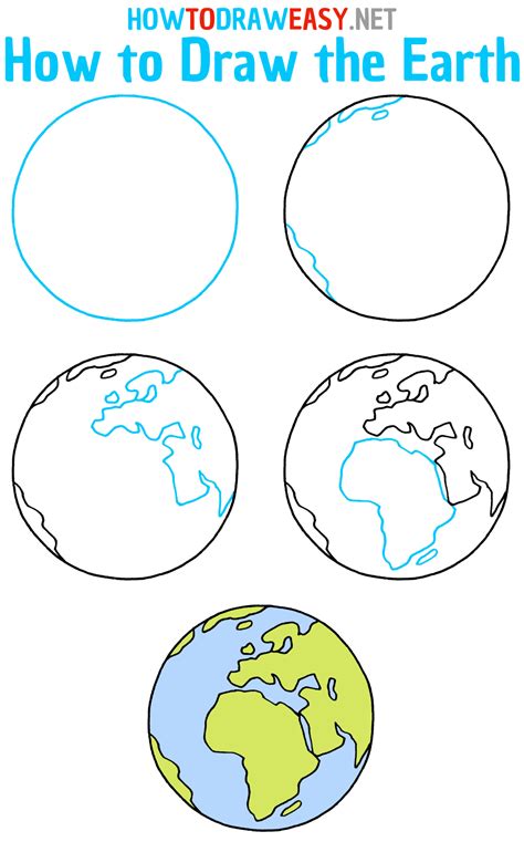 How To Draw The Earth Draw For Kids