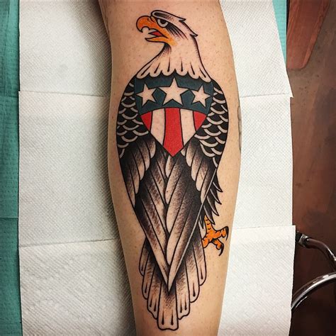 American Eagle Calf Tattoo Best Tattoo Ideas Gallery