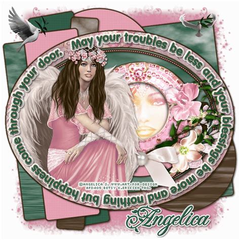 Betsy S Paradise Dreamer Angelica S Aurelia Angel Dee Blessings Tempate Tag Art Blessed