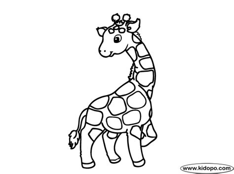 Download Cute giraffe coloring page