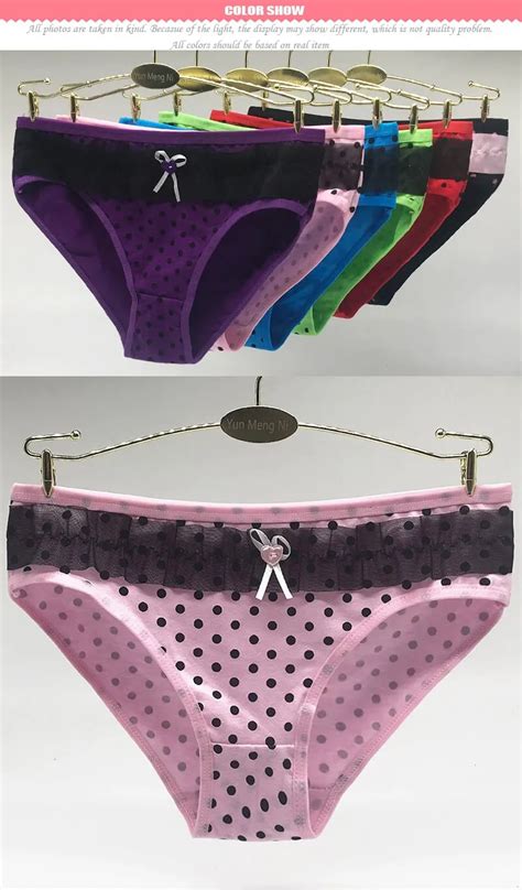 Yun Meng Ni Cotton Lace Print Teen Yong Underwear Panty Girls Panties Buy Young Girls