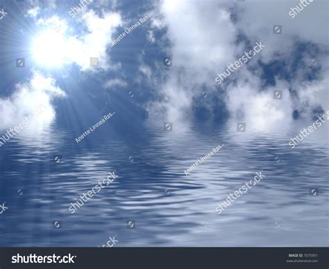 Sky With Clouds Reflected In Fresh Water Stock Photo 7075951 Shutterstock