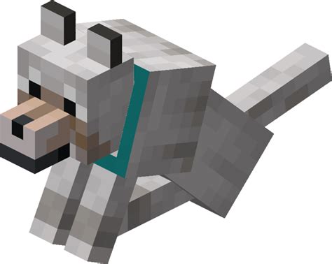 檔案sitting Tamed Wolf With Cyan Collarpng Minecraft Wiki