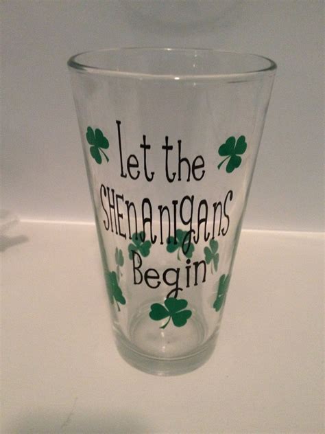 St. Patrick's Day Glass St. Patty's Day Glass Let | Etsy | Glass, Stemmed glass, Beer glass