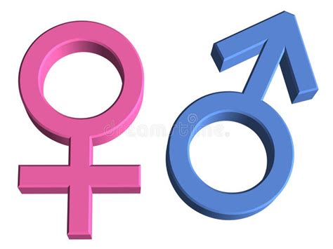 3d Male And Female Gender Symbols Stock Illustration Illustration Of