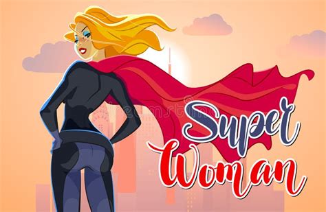 Comic Superwoman Actions In Different Poses Female Superhero Vector