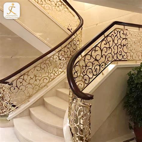 Interior Stainless Steel Stair Railing Kits Low Cost Brown Gold