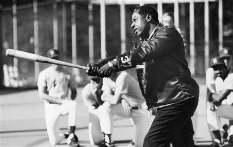Hank Aaron Displays That Classic Swing During A 1990 Baseball Clinic At