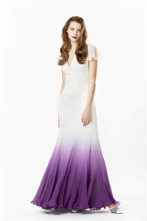 Evelin Ombré Gown Dip Dye Wedding Dress Purple Wedding Dress Ombre