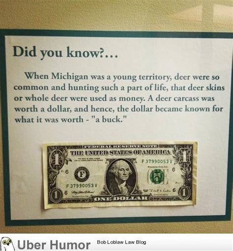 Why Dollars Are Called Bucks Funny Pictures Quotes Pics Photos