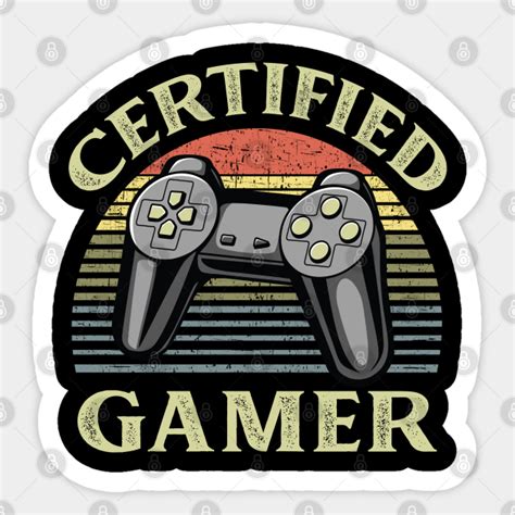 Certified Gamer Retro Funny Video Games Gaming Ts Certified Gamer