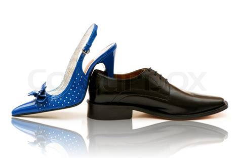 Male And Female Shoes On White Stock Photo Colourbox