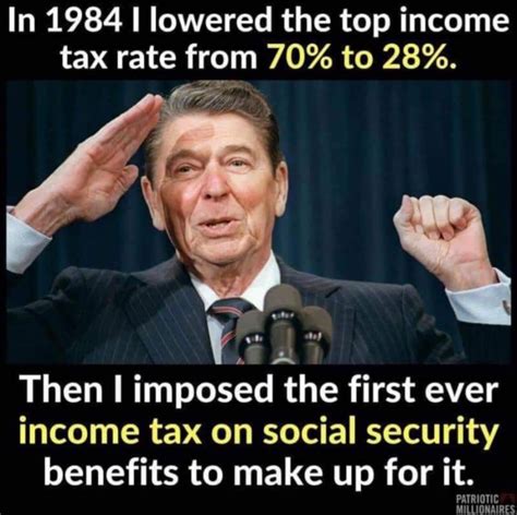 Did Reagan Impose An Income Tax On Social Security The Meme Policeman