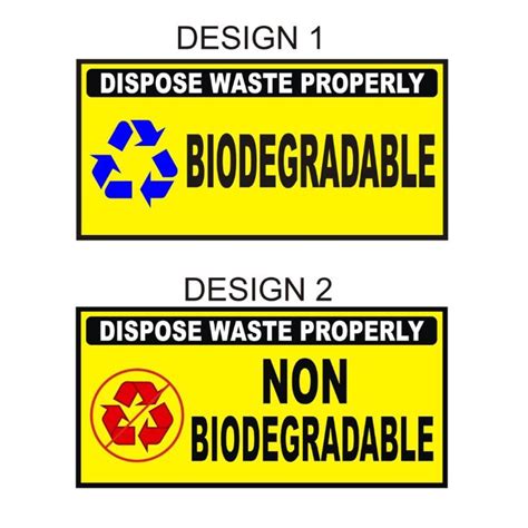 Biodegradable Non Biodegradable Signage Yellow Signage Shopee Philippines