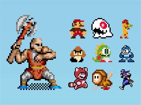 8 Bit Gaming Characters Free Vectors Ui Download