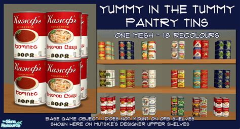 The Sims Resource Pantry Food Tins