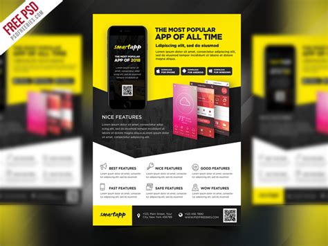 These are some of the best free psd flat ui kits in psd format for user interface elements website templates, app interface and desktop application. Mobile App Promotion Flyer Template PSD | PSDFreebies.com