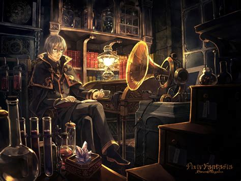 Male Anime Character Anime Library Magic Laboratories