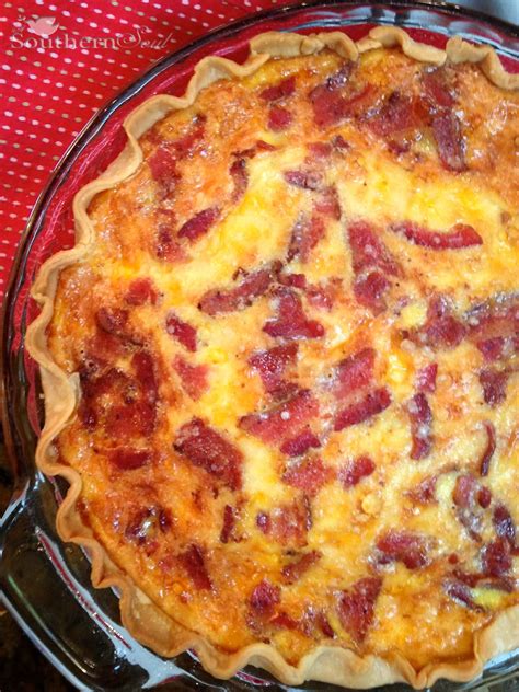 A Southern Soul Bacon Cheddar Quiche