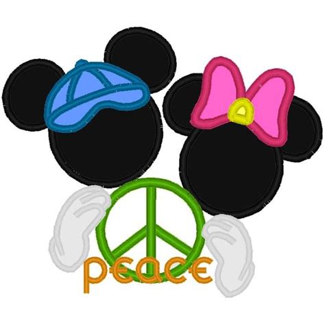 Mickey Mouse Peace Sign Svg