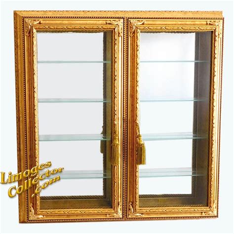 Crystal gold glass cabinet for bathroom accessories storage. Italian Gold-Leaf Beveled Glass Curio Display Cabinets ...