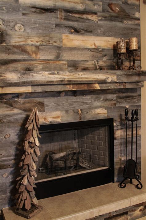 Reclaimed Weathered Wood Wood Planks Wood Fireplace Surrounds