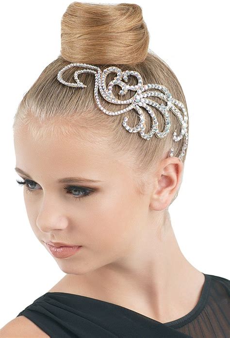 Iridescent Rhinestone Appliqué Balera™ Hair Ribbon Hair Bows Hair Hair Dance Outfit Dance