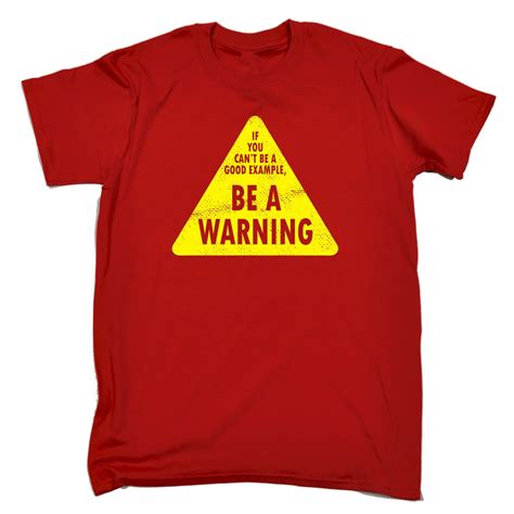 If You Cant Be A Good Example Be A Warning T Shirt Tee Funny Birthday
