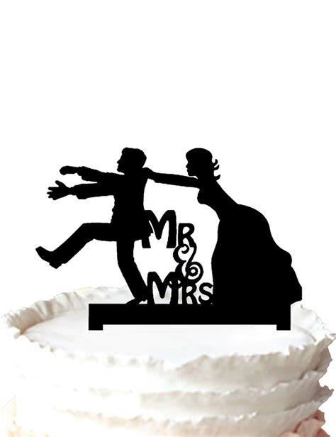 Bride And Groom Silhouette Wedding Cake Topper Ring Cake Topper Funny My Xxx Hot Girl