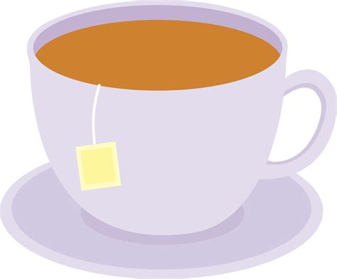 Vector Tea Cup With Tea Bag Png Clip Art Library